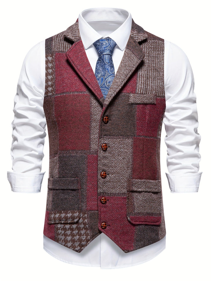 Harold | Classic Patchwork Tweed Waistcoat