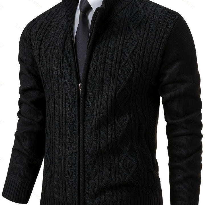 Warren | Textured Zip-Up Cardigan