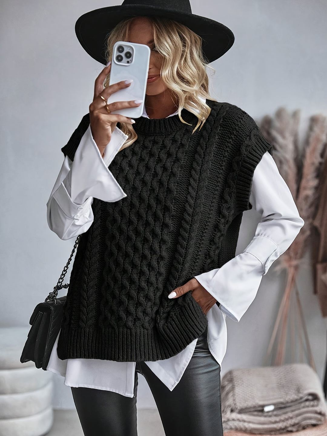 Rosetta | Cable-Knit Sweater Vest