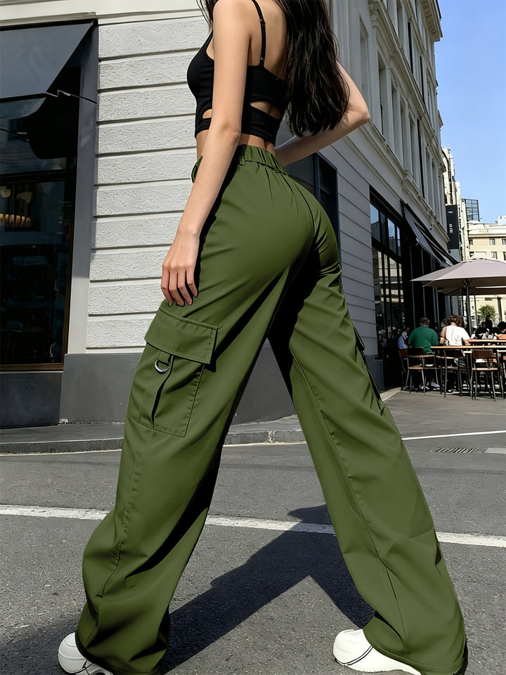Delaney | High-Waisted Wide-Leg Cargo Pants