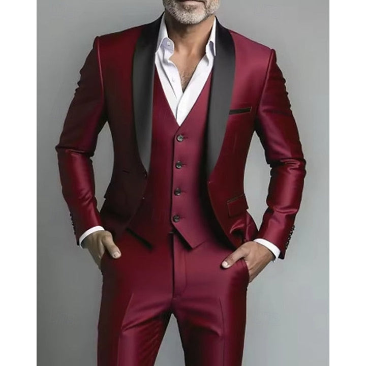 Frederick | Contrast-Lapel Three-Piece Set