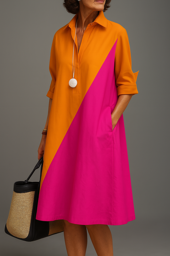 Callie | Sophisticated Pattern Midi Dress