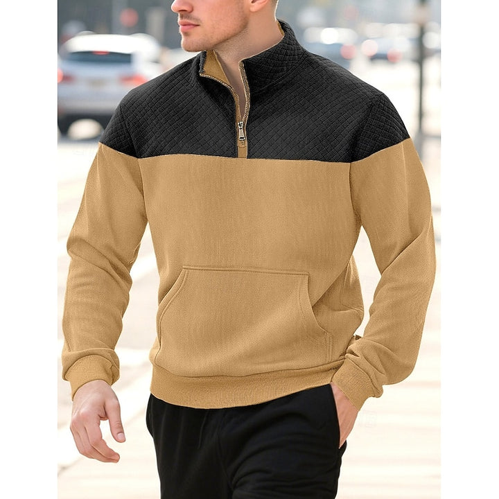 Gordon | Colour-Block Quarter-Zip Pullover