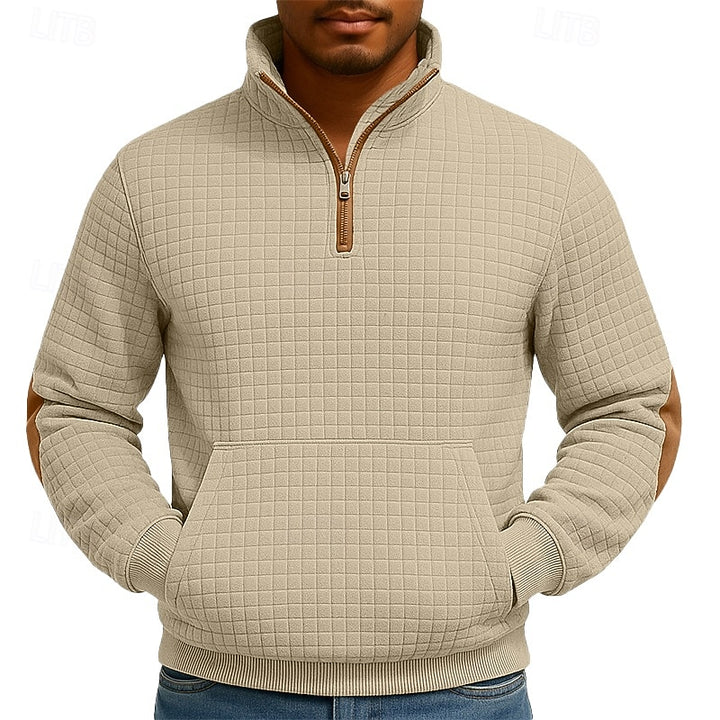 Grady | Textured Quarter-Zip Pullover
