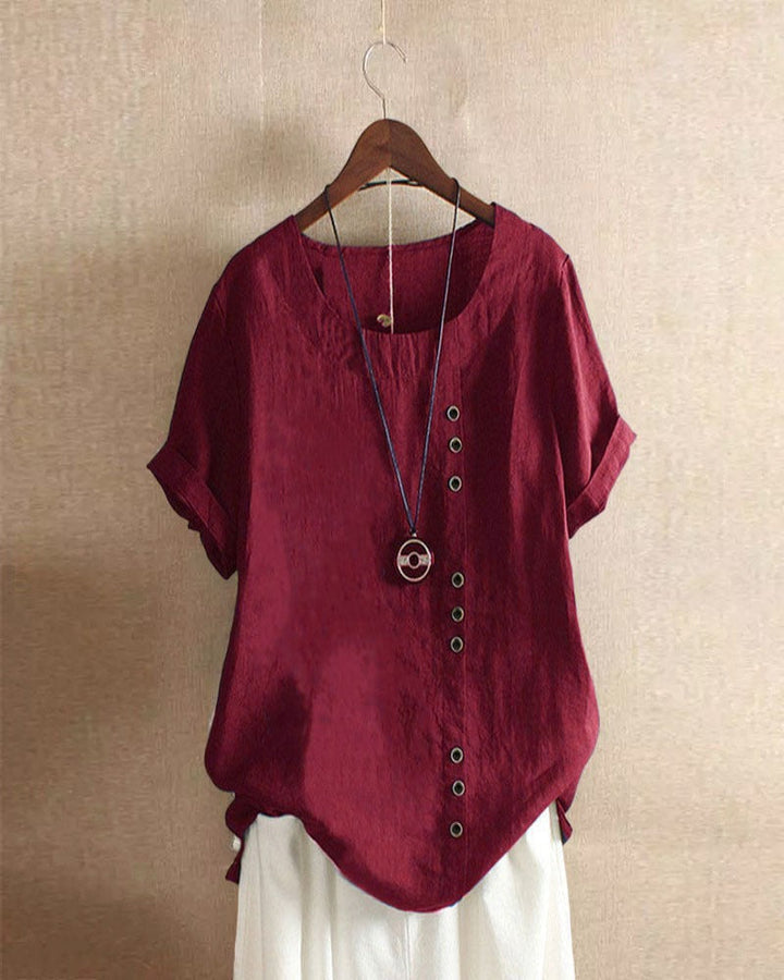 Amaya | Effortless Button Detail Summer Blouse
