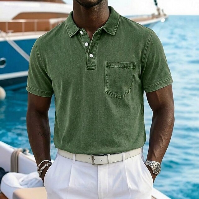 Nolan | Vintage Pocket Polo Shirt