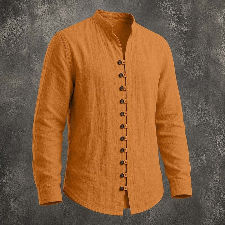 Nathaniel | Band-Collar Casual Shirt