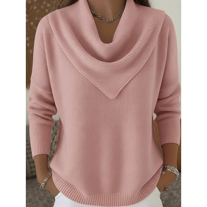 Isla | Draped Cowl Neck Sweater