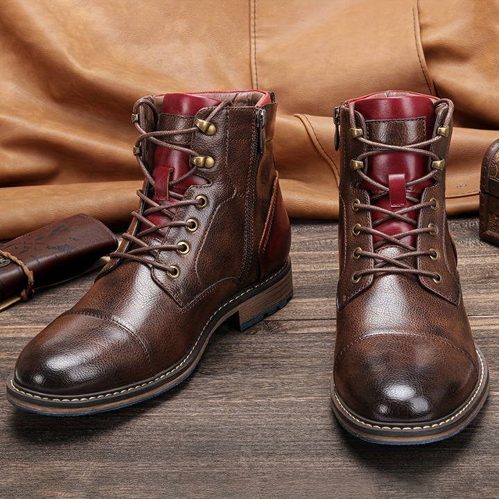 Bradley | Cap-Toe Lace-Up Boots