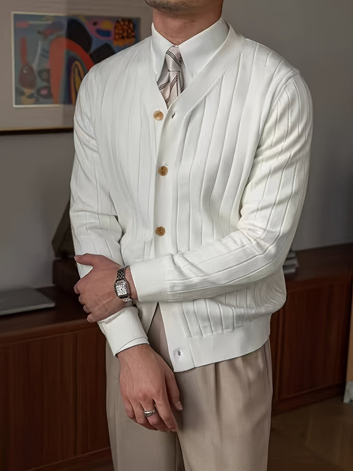 Franklin | Ribbed Button-Up Cardigan