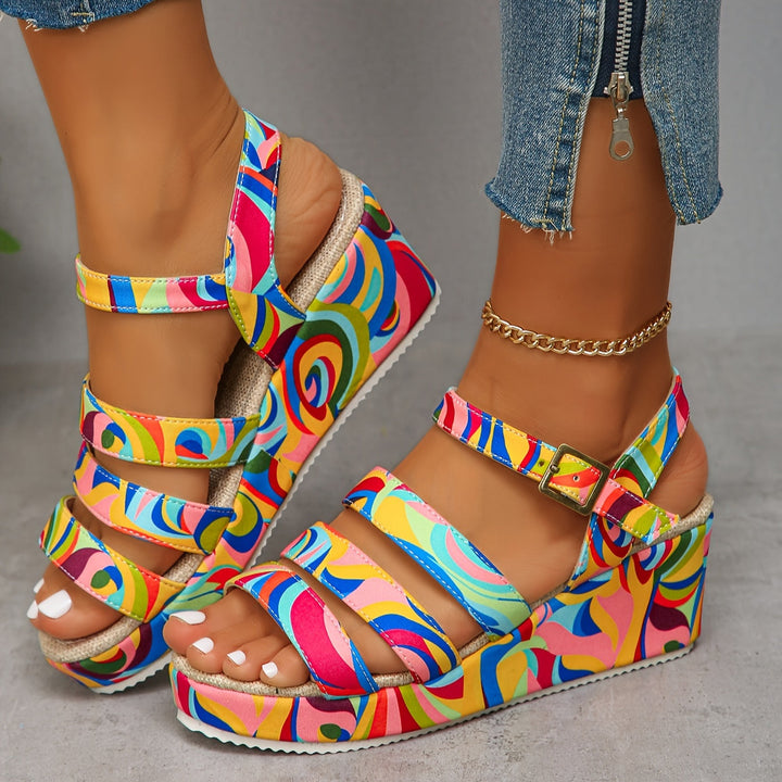 Colette | Stylish Multicolor Ankle Strap Sandals