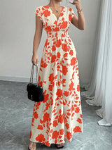 Isabelle | Floral V-Neck Maxi Dress