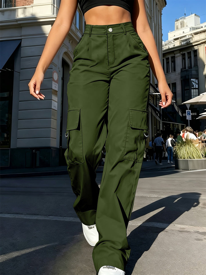 Delaney | High-Waisted Wide-Leg Cargo Pants