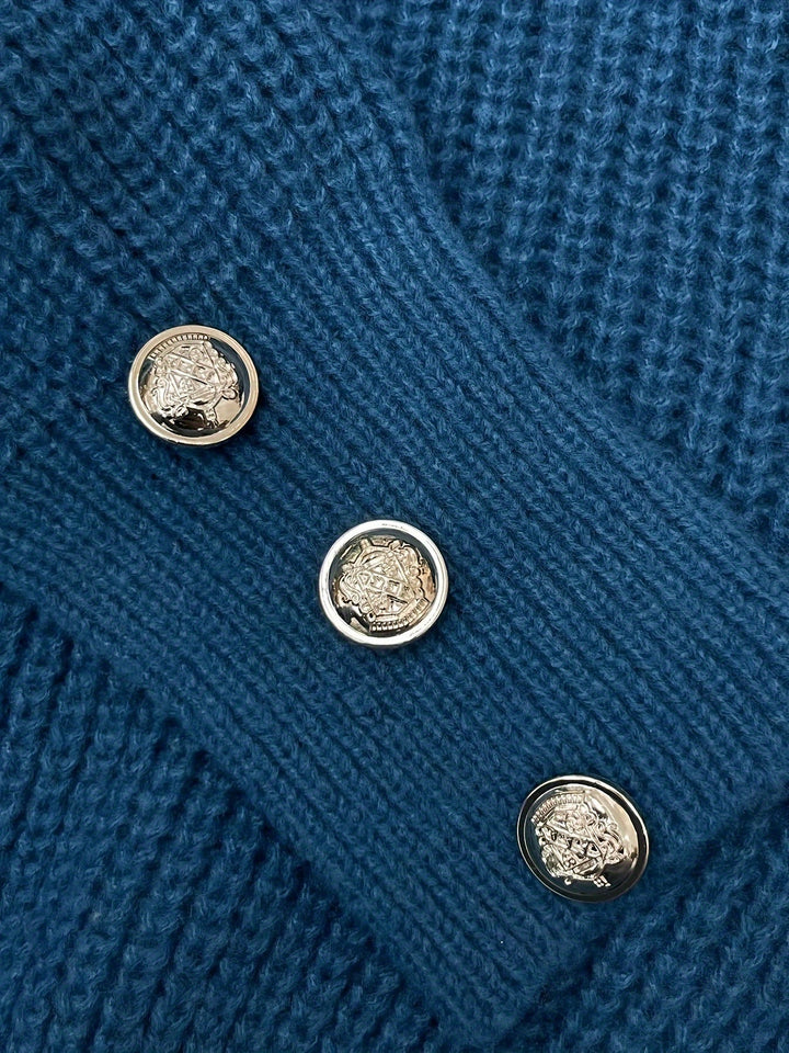 Hazel | Button-Henley V-Neck Sweater