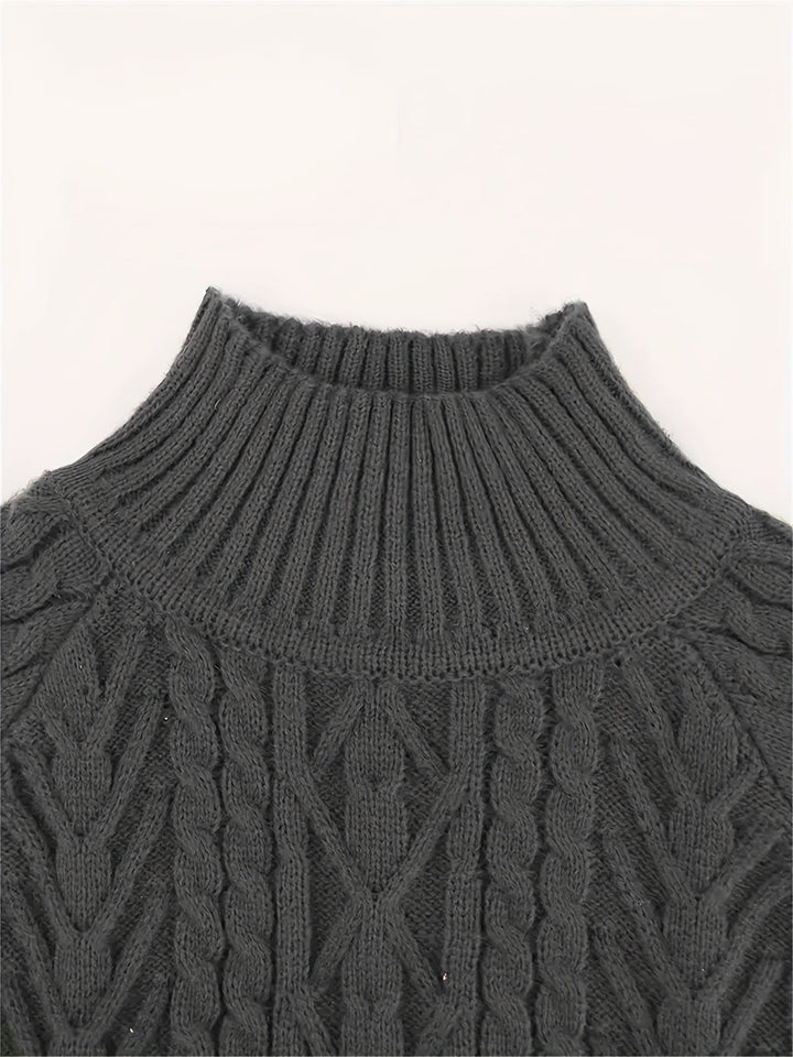 Diane | Textured Half-Collar Sweater