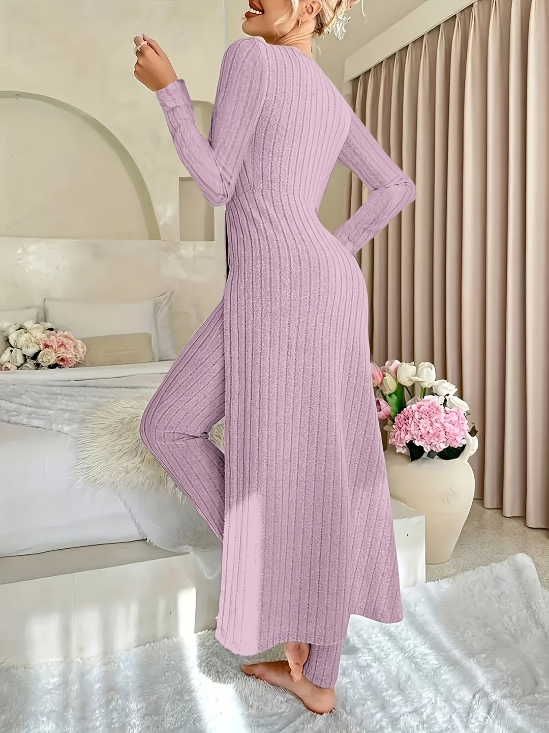 Estelle | Ribbed Lounge Two-Piece Set