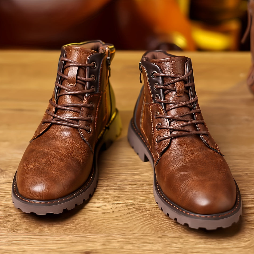 Cedric | Rugged Lace-Up Boots
