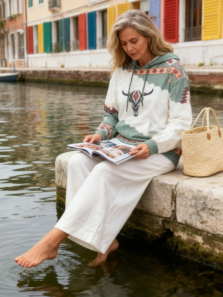 Fern | Western-Print Hoodie