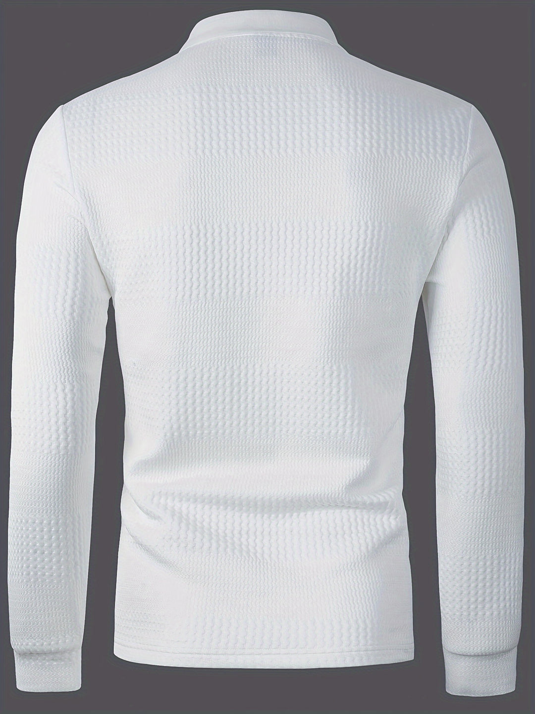 Reid | Textured Long Sleeve Polo Shirt