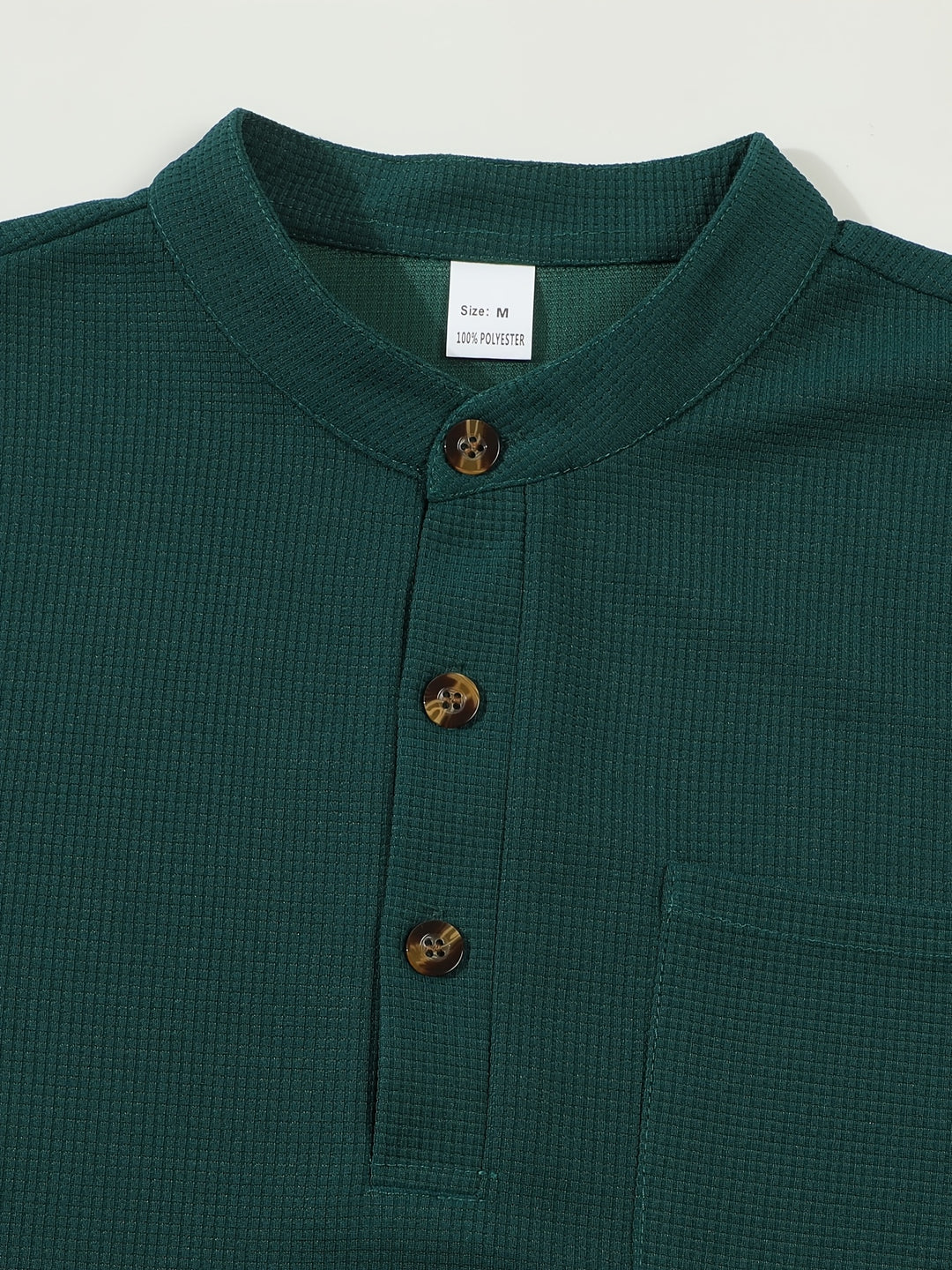 Corbin | Textured Long Sleeve Henley Shirt