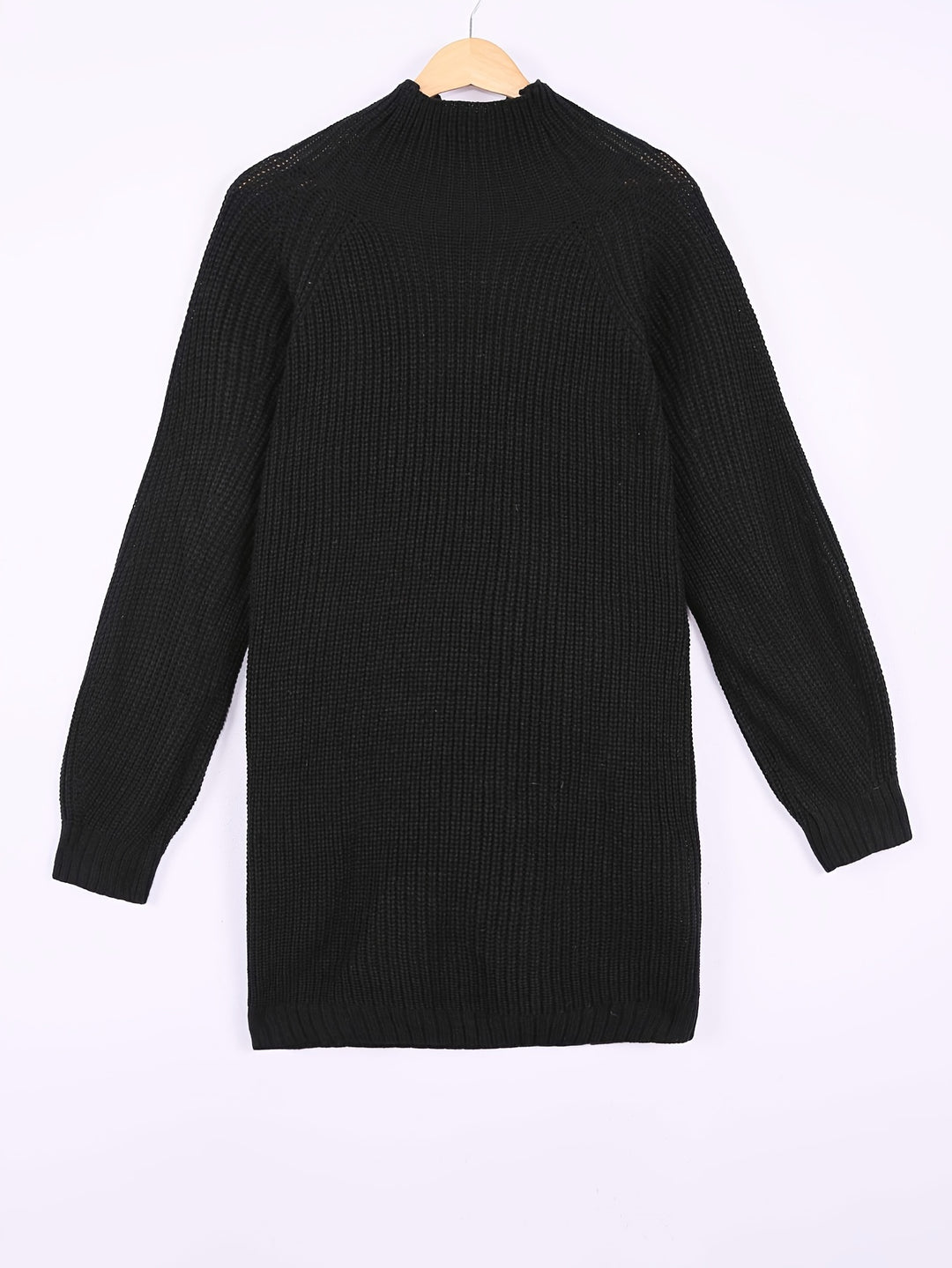 Elaine | Relaxed Half-Turtleneck Sweater Dress