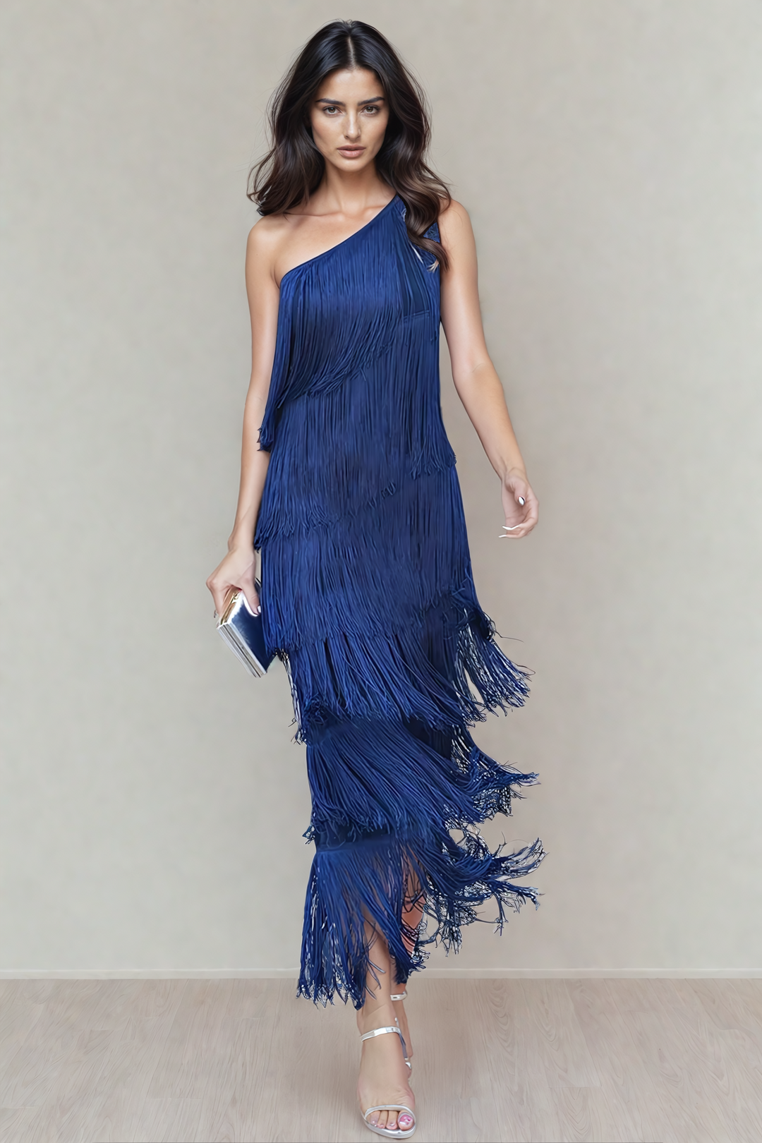 Viviana | Stylish Dropped Shoulders Long Dress