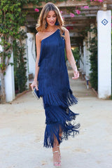Viviana | Stylish Dropped Shoulders Long Dress