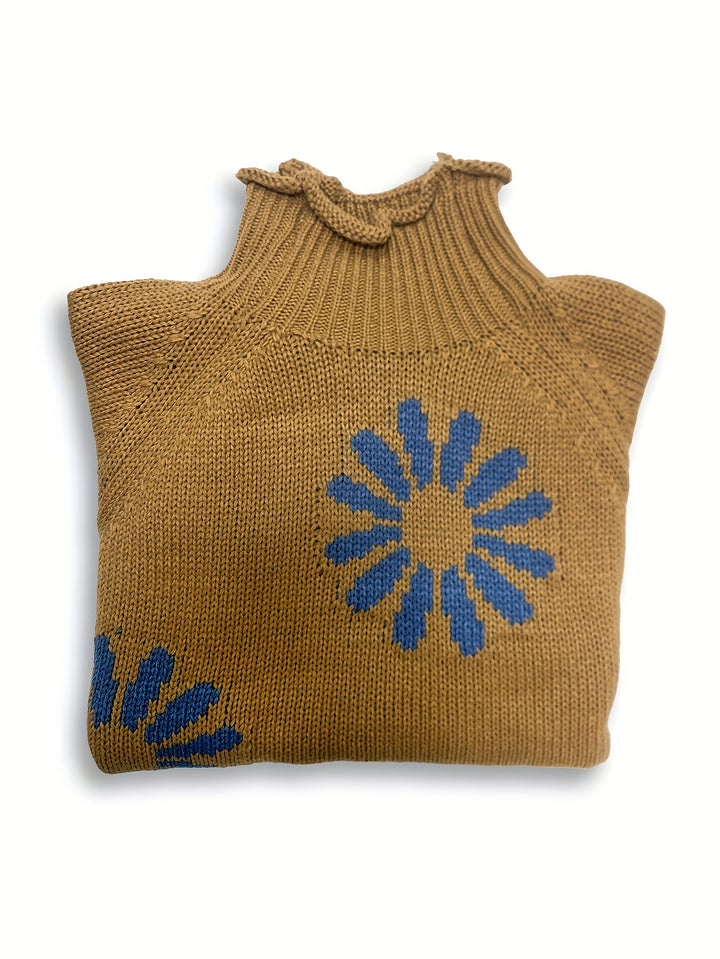 Winifred | Floral Bloom High-Neck Sweater