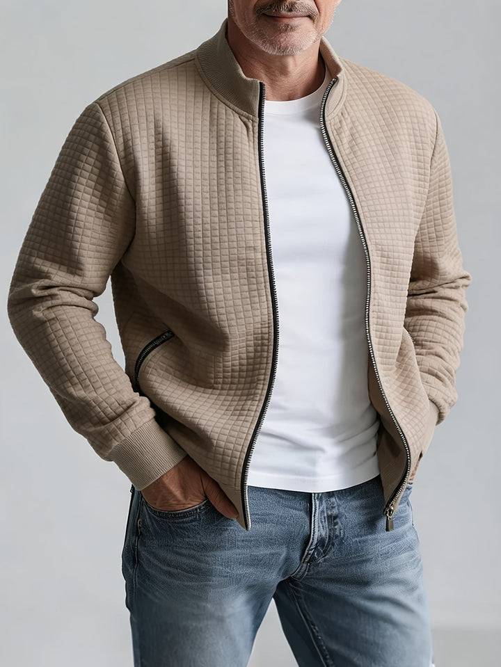 Sullivan | Textured Stand-Collar Zip Jacket