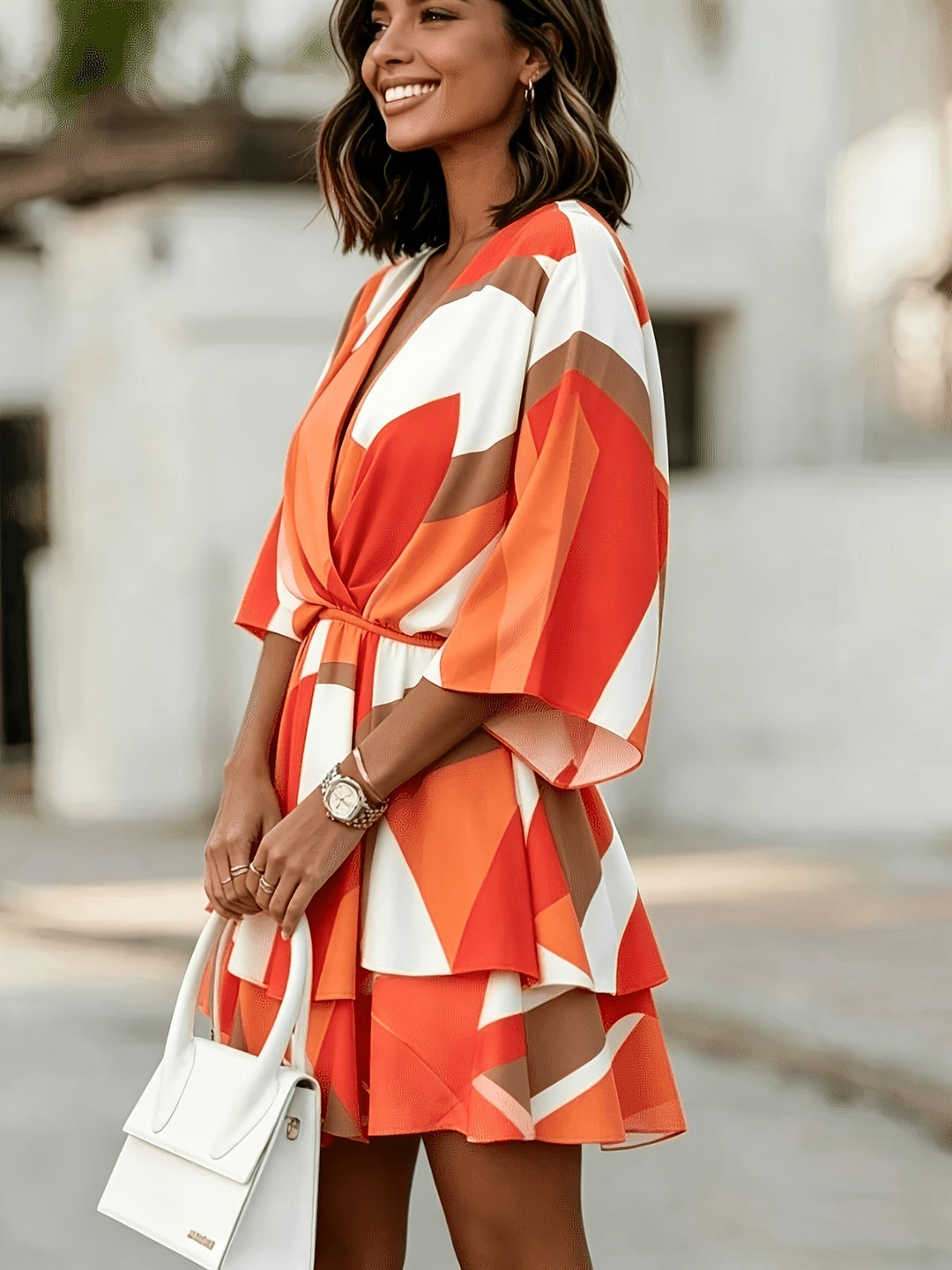 Valerie | Printed Wrap Mini Dress