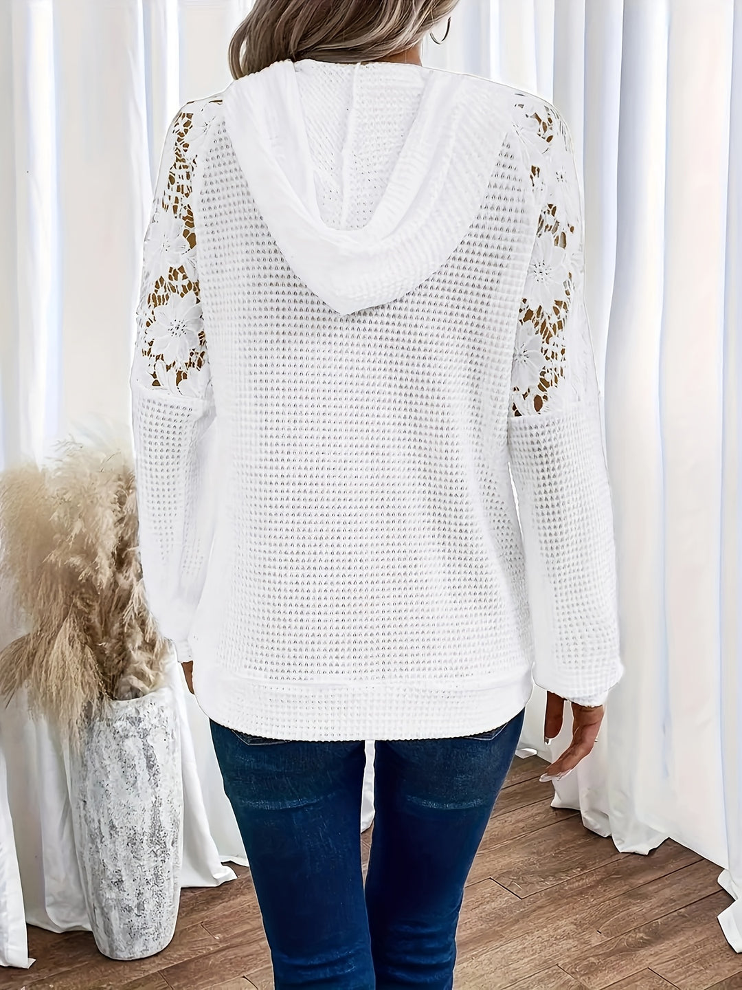 Juniper | Floral Lace Hooded Top