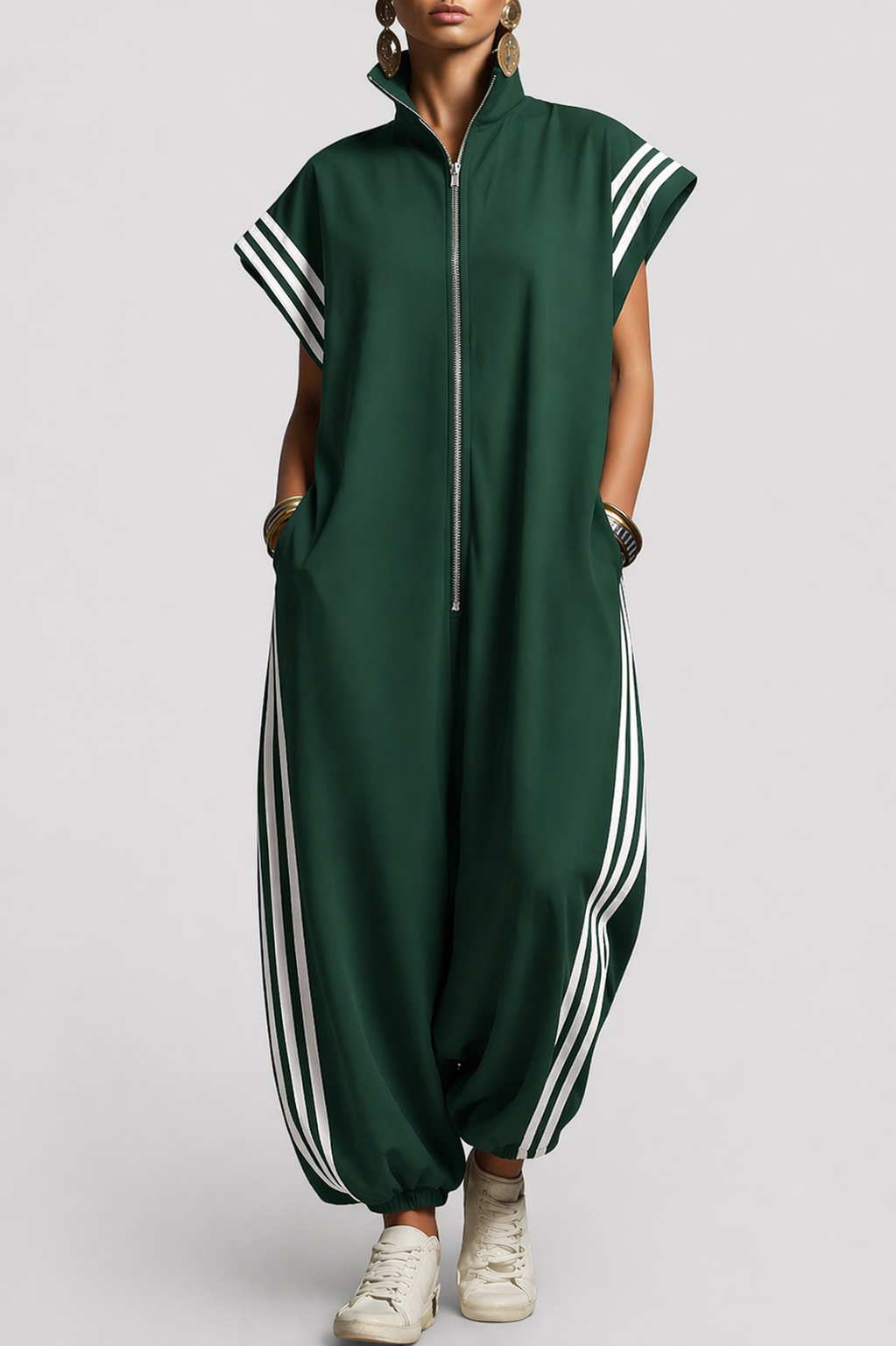 Colette | Stylish Sleeveless Zip Neck Jumpsuit