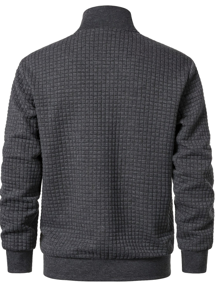 Sullivan | Textured Stand-Collar Zip Jacket