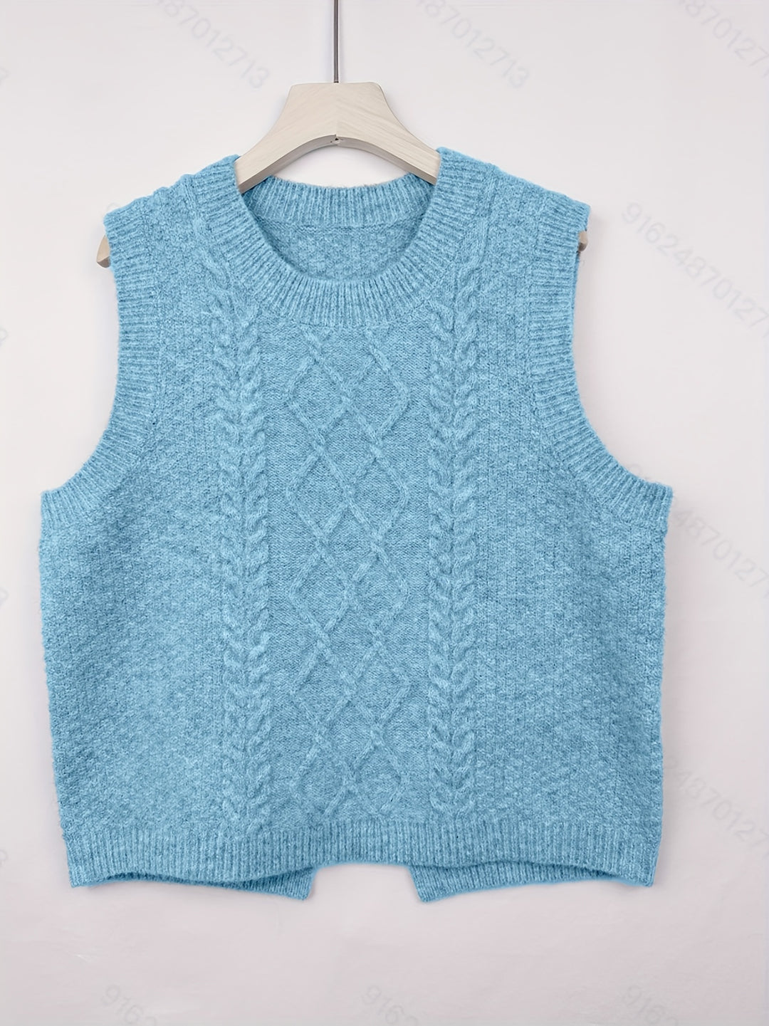 Tabitha | Cable-Knit Sleeveless Sweater Vest