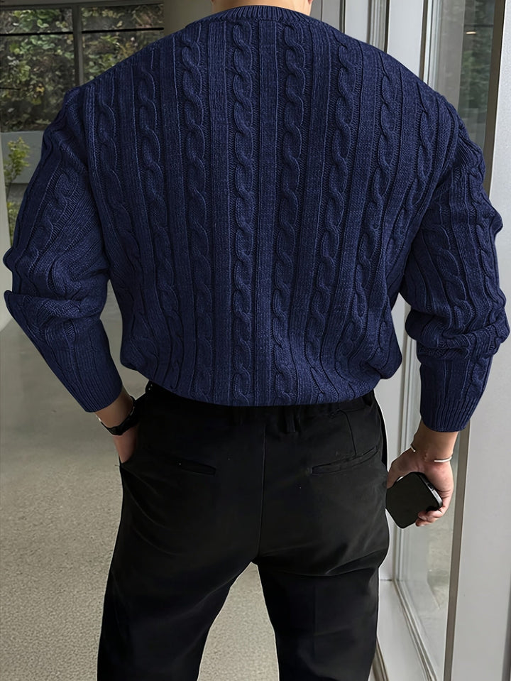 Reid | Cable-Knit Crewneck Sweater