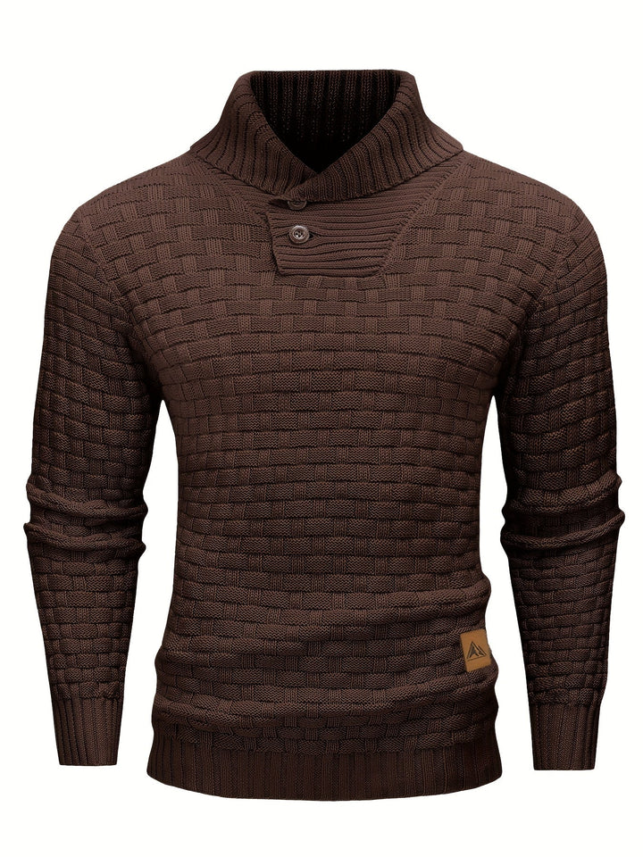 Garrett | Textured Shawl-Collar Sweater