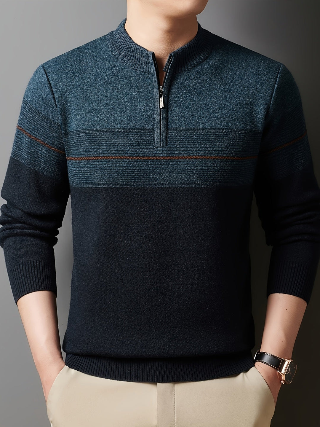 Gregory | Refined Half-Zip Sweater