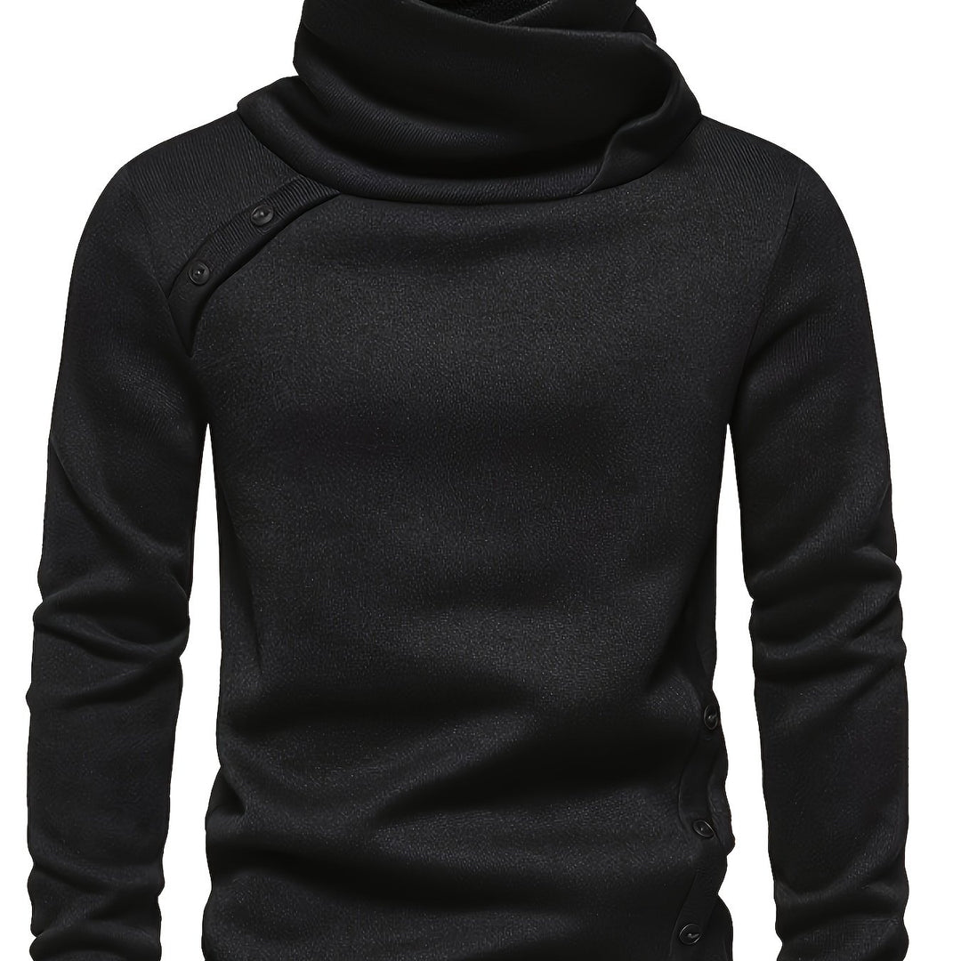 Marcus | Slouchy Cowl-Neck Button-Detail Sweater