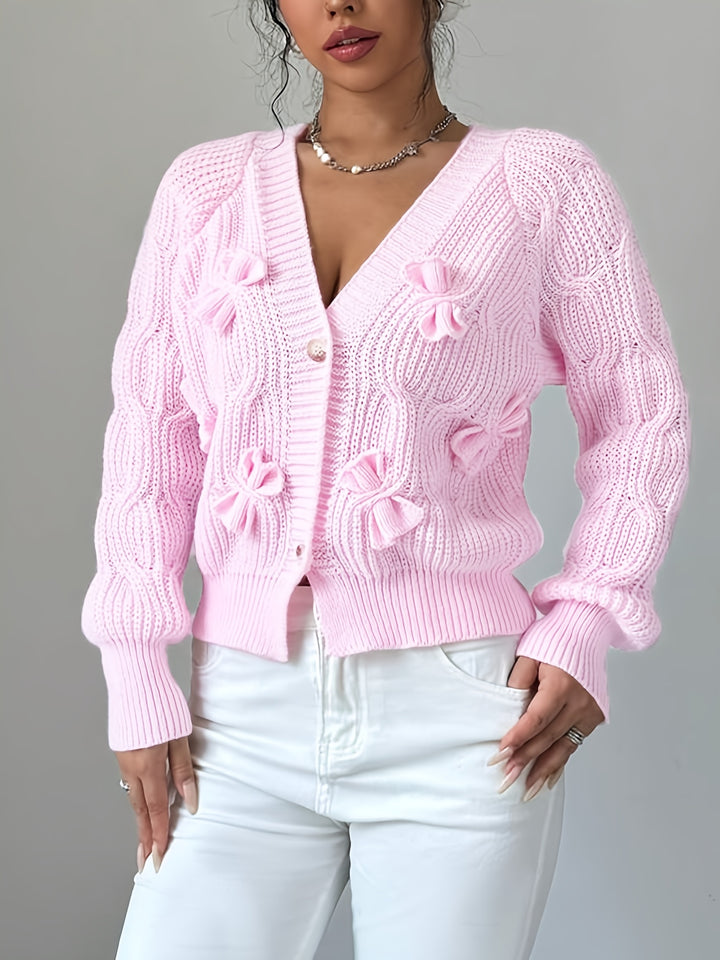 Faye | Soft Bow-Detail Cardigan