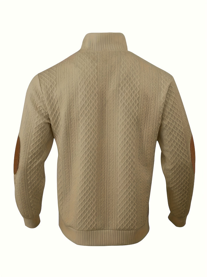 Sawyer | Textured Stand-Collar Sweater