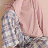 Annabel | Cozy Plaid Two-Piece Lounge Set