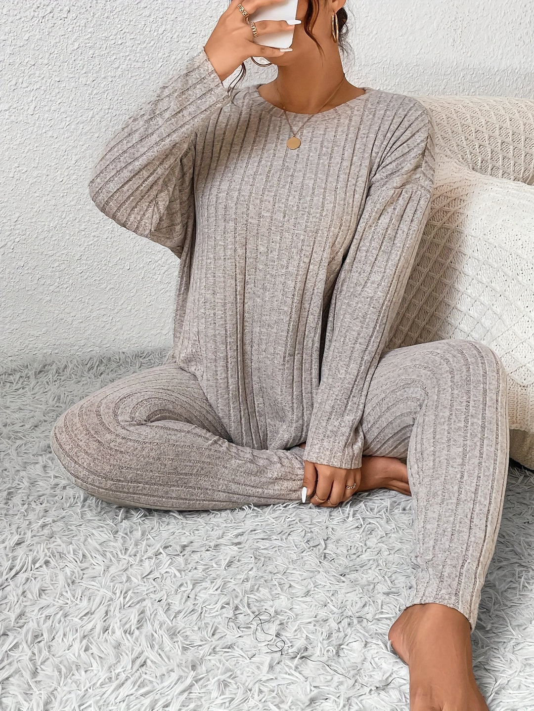 Marlowe | Ribbed Lounge Two-Piece Set