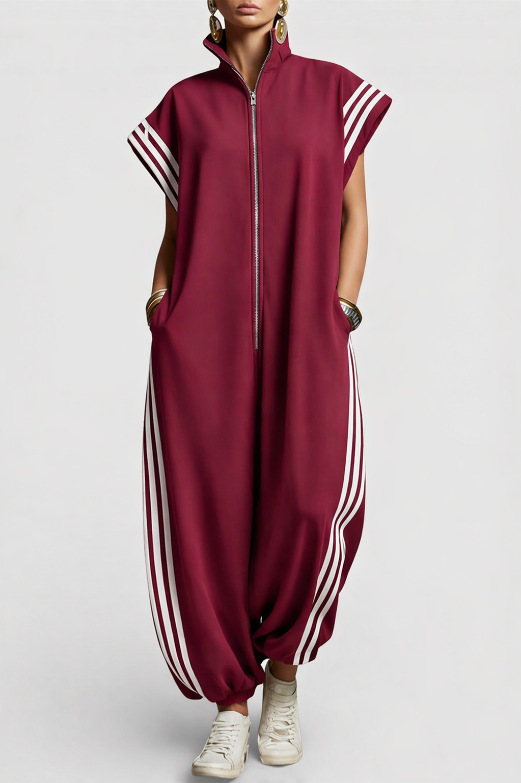 Colette | Stylish Sleeveless Zip Neck Jumpsuit