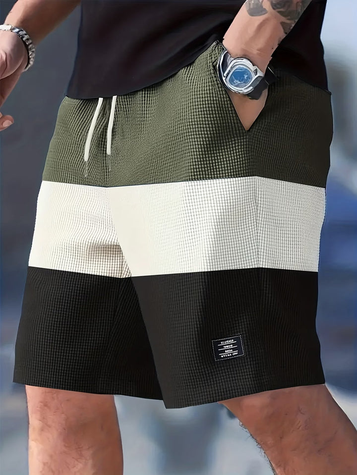 Ethan | Stylish Color Block Casual Shorts