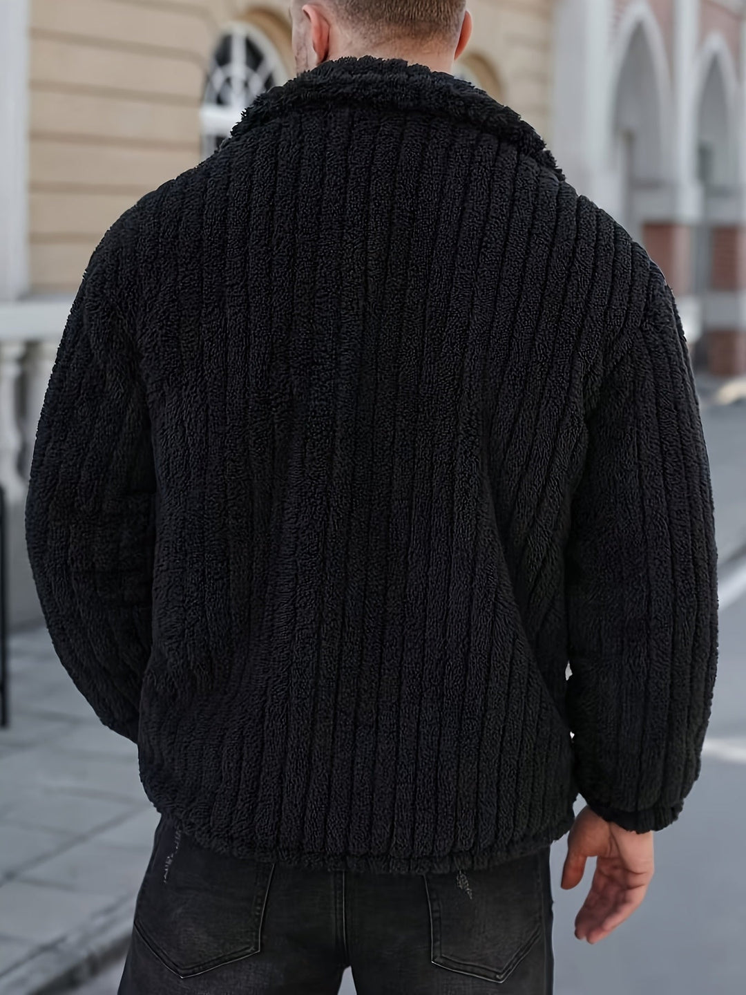 Rhys | Textured Button-Front Jacket