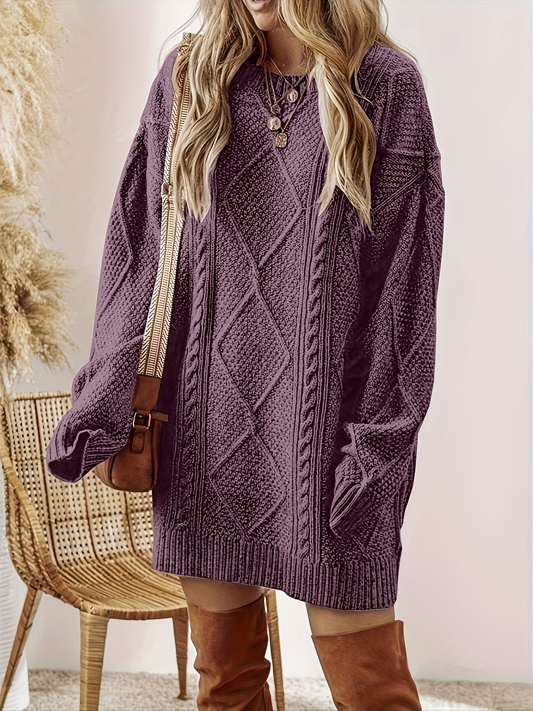 Freya | Cable-Knit Sweater Dress