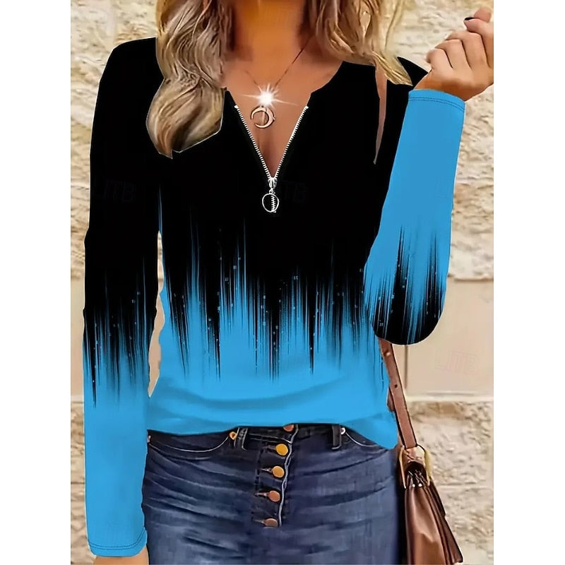 Ingrid | Bohemian Quarter-Zip Top