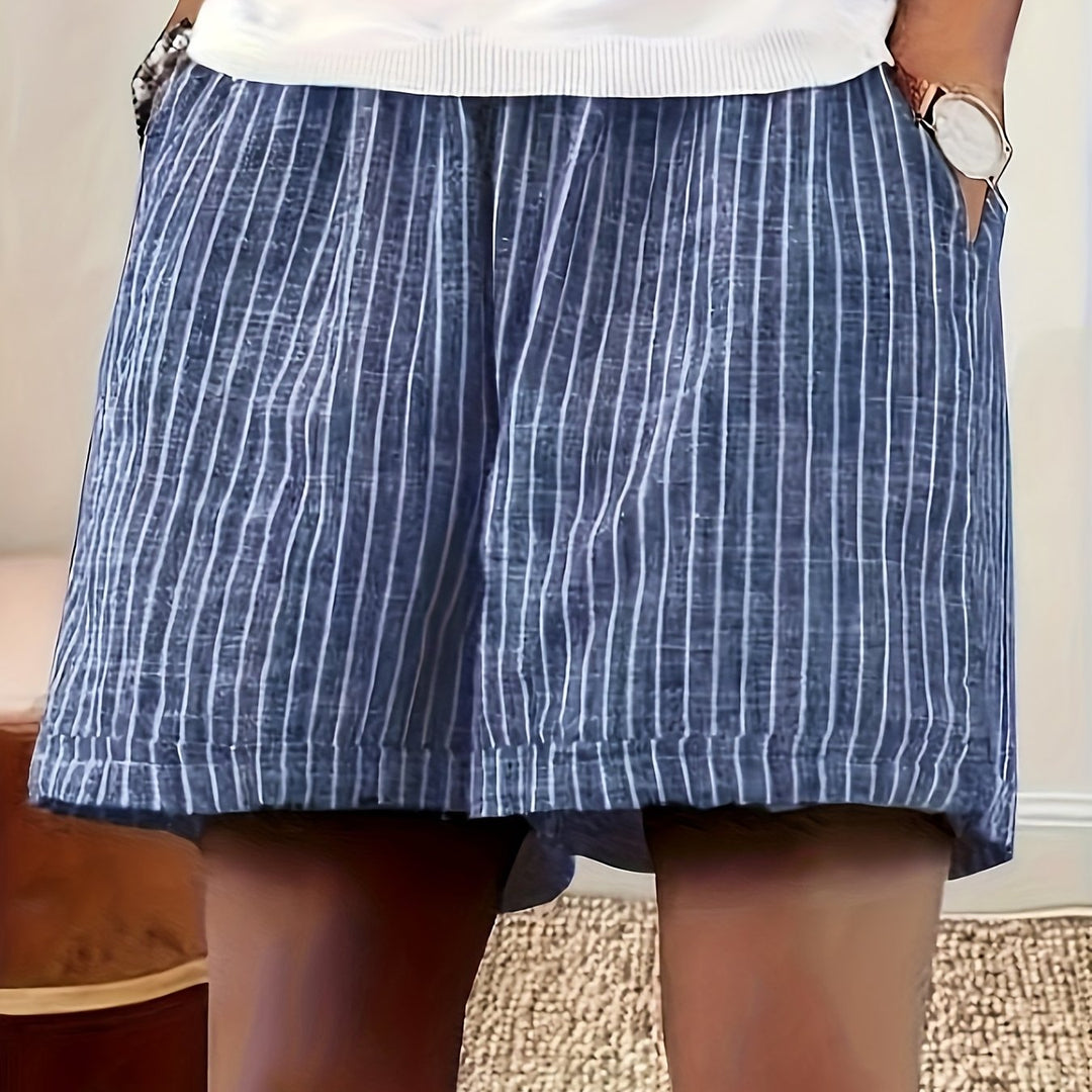 Clara | Relaxed Striped Summer Shorts