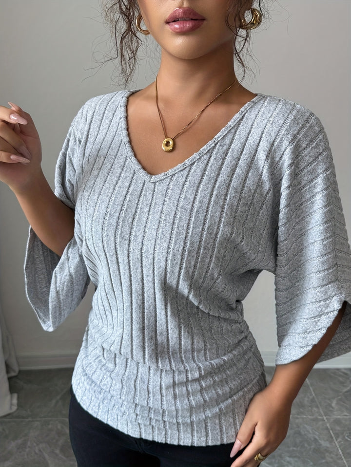 Marissa | Ribbed V-Neck Top