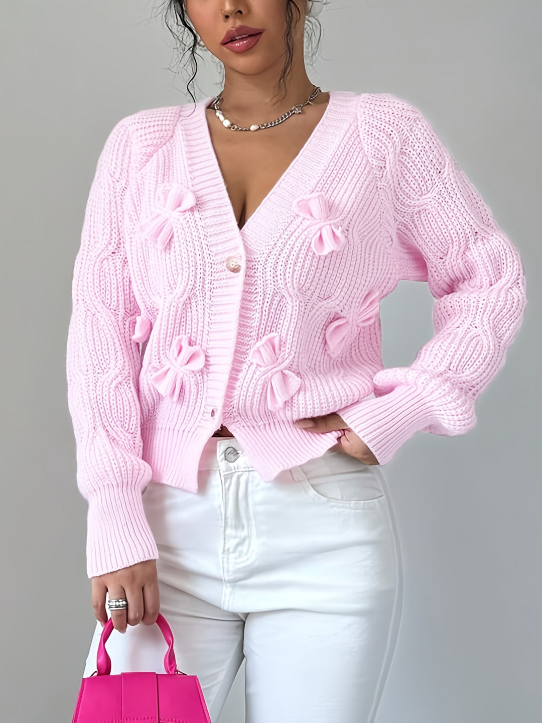Faye | Soft Bow-Detail Cardigan